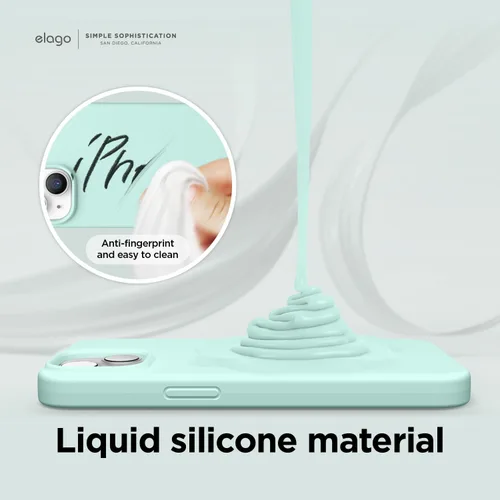 Miniatura 4 de elago Funda compatible con iPhone 14, de silicona líquida, funda protectora de cuerpo completo, a prueba de golpes, diseño delgado, forro