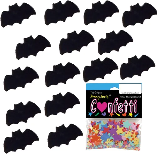 Miniatura 3 de Bate de confeti 1/8" negro - paquete al por menor #9718 QS0