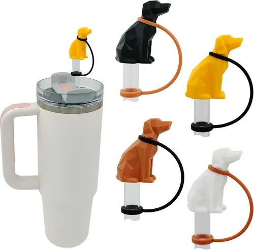 Miniatura 8 de HOMDSG Paquete de 4 cubiertas de pajita de sombrero de vaquero de silicona compatibles con la taza Stanley de 30 y 40 oz, lindo accesorio divertido