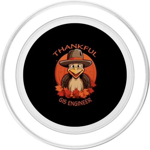 Miniatura 2 de GIS Engineer Funny Thanksgiving Turkey & Fall PopSockets MagSafe PopGrip for iPhone