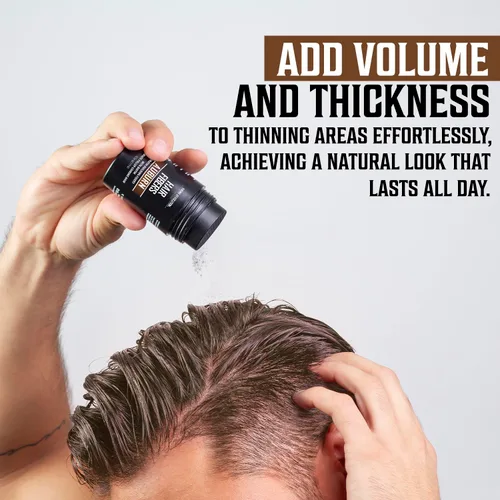Miniatura 3 de Viking Revolution Fibras de cabello castaño rojizo para hombres adelgazantes, fibra gruesa para cubrir puntos calvos, fibras de construcción