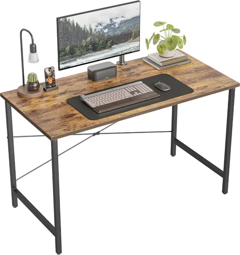 Miniatura 7 de FEZIBO Escritorio de computadora de 40 pulgadas, escritorio pequeño para oficina en casa, mesa de PC de estilo simple moderno para el hogar