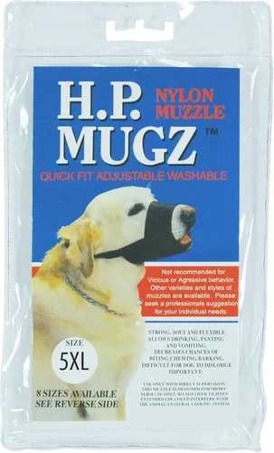 Miniatura 9 de Hamilton Pet & Equine Hamilton H.P. Mugz - Bozal ajustable de nailon suave de ajuste rápido, 4 a 4-1/2 pulgadas, color negro