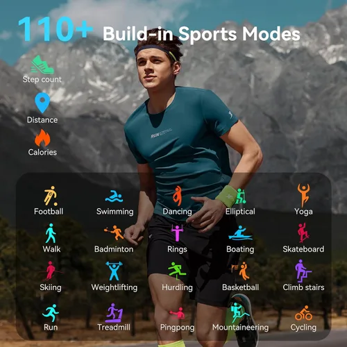 Miniatura 6 de Reloj inteligente para hombre, GPS, 2.06 pulgadas, HD, AMOLED, militar, multideporte, rastreador de fitness con llamada Bluetooth, brújula