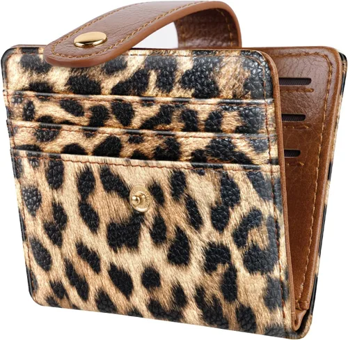 Miniatura 27 de Carteras pequeñas para mujer, diseño delgado y minimalista, tarjetero plegable para bolsillo o bolso, Mariposas negras