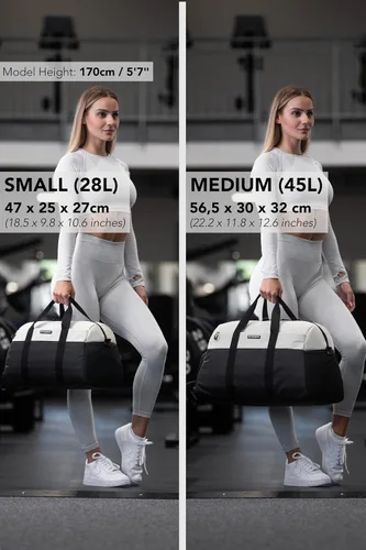 Miniatura 4 de Fitgriff Bolsa de gimnasio V2 para hombres y mujeres con compartimento para zapatos y artículos húmedos, bolsa de lona para viajes, deportes
