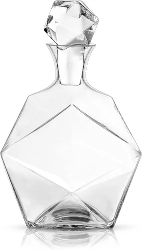 Miniatura 5 de Viski Seneca - Decantador de whisky de cristal facetado con tapón, elegante decantador de licor para bourbon, whisky, bebidas espirituosas, regalos
