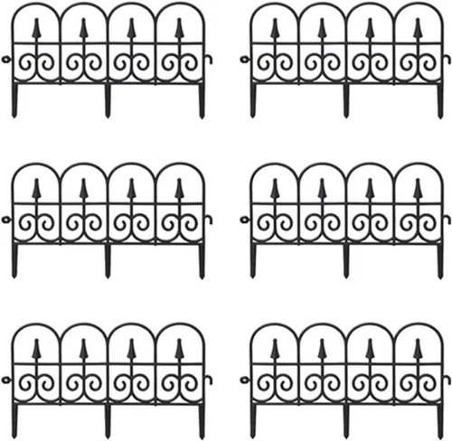 Miniatura 13 de PP Garden Fence Insert Plastic Fence Garden Picket Fence Bordes Césped Parterres Plantas Fronteras Decorativas Jardín Patio Productos al aire libre
