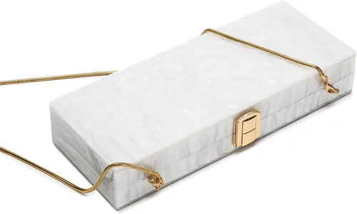 Miniatura 2 de Bolso de mano de acrílico para mujer, bolso de mano de acrílico de perlas largas para cenas, fiestas, bodas, iPhone