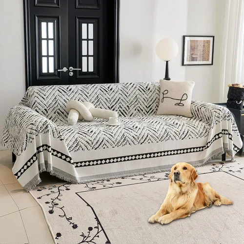 Miniatura 10 de HAOMAIJIA Funda de sofá antideslizante para sofá de 2 cojines, fundas de sofá seccionales lavables para perros y mascotas, protector de muebles
