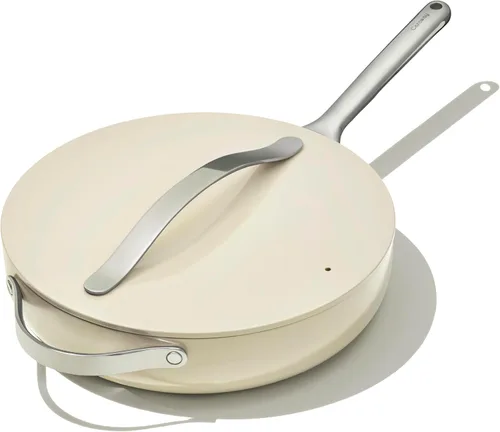 Miniatura 15 de Caraway Sartén Salteadora Antiadherente de Cerámica con Tapa (4.5 cuartos, 11.8 pulgadas) - No Tóxico, Sin PTFE ni PFOA - Apto para Horno y Caléndula