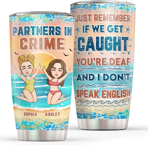 Miniatura 8 de Vaso personalizado con texto en inglés "Some Girls Are Just Born With The Beach", regalo para mejores amigas, hermanas, mejores amigas de una mujer