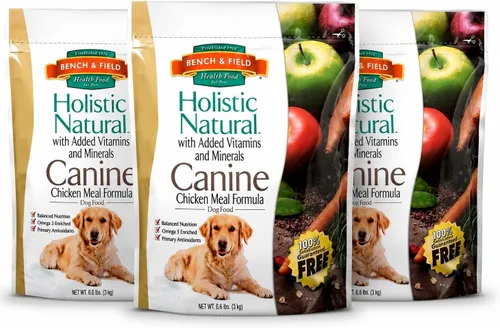 Miniatura 14 de Bench & Field Holistic Premium - Alimento seco para perros, receta de harina de pollo y arroz integral, hecho sin maíz, trigo o soja, para todas