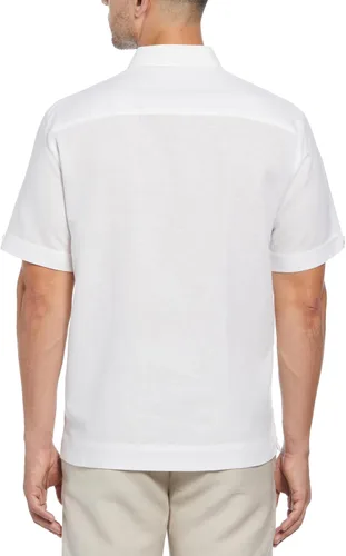 Miniatura 2 de Cubavera Camisa de manga corta con botones y mezcla de lino para hombre