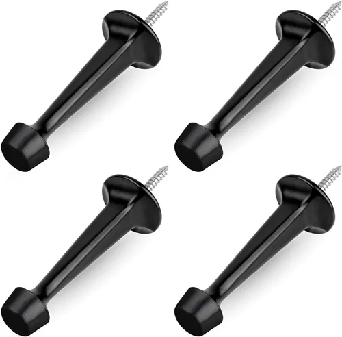 Miniatura 44 de HOMOTEK Paquete de 20 topes de puerta rígidos sólidos resistentes con punta de goma suave, tope de puerta fundido de zinc para proteger la pared