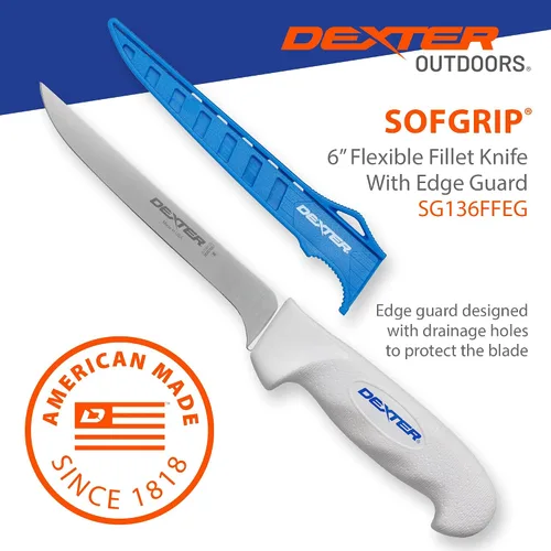 Miniatura 3 de Cuchillo de filete Dexter Outdoors de 6" con mango suave SOFGRIP Incluye protector de filo
