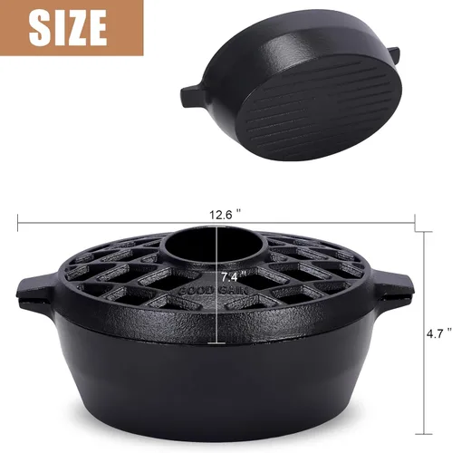 Miniatura 3 de G Good Gain Vaporizador para Estufa de Leña, Humidificador de Chimenea, Humidificador de Hierro Fundido para Estufa, Acabado Negro Mate, Resistente