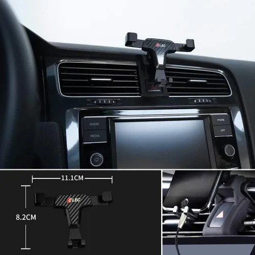 Miniatura 3 de Soporte para teléfono celular con cubierta de clip de ventilación ajustable para Volkswagen VW Golf 7 MK7 2014 2015 2016 2017 2018