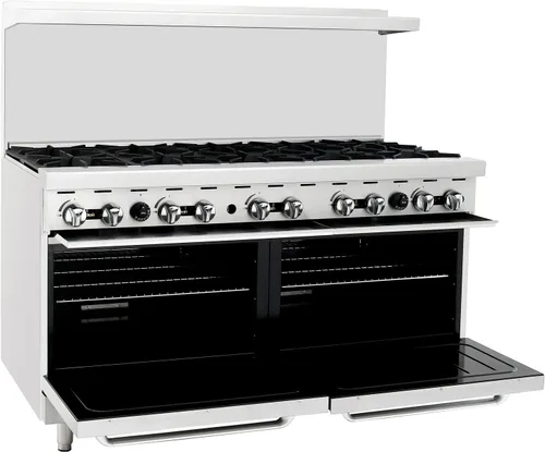 Miniatura 2 de Atosa AGR Cocina de Gas Comercial, 60.0 in Gas Range, (10) Quemadores Superior, (2) Hornos Estándares, Gas Propano (AGR-10B-LP)