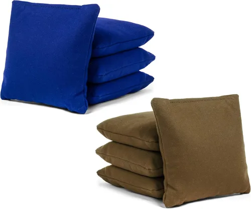 Tailgating Pros Cornhole Bags - Cojines cuadrados con 8 tamaños regulables, 25 colores disponibles Real/Marrón