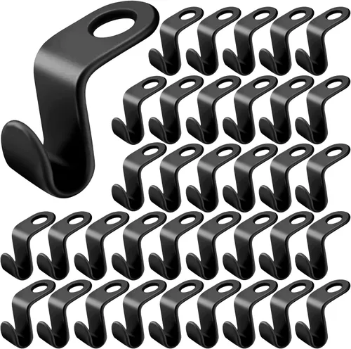 Miniatura 11 de 200 ganchos de conector para colgar ropa, ganchos en cascada resistentes, ganchos extensores, ganchos de conexión de terciopelo para ropa, armario