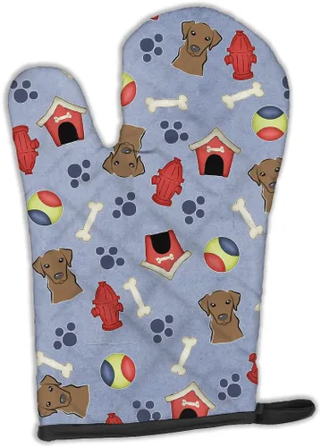 Miniatura 125 de Caroline's Treasures BB4020OVMT Dog House Collection Border Collie - Guante de horno grueso resistente al calor para sartenes calientes y horno