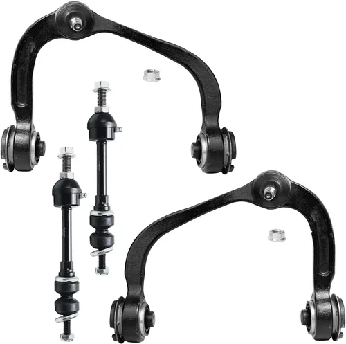 Miniatura 218 de Detroit Axle - Brazos de control superiores traseros para Chrysler 300 Dodge Challenger Charger Magnum, reemplazo del conjunto de brazos de control