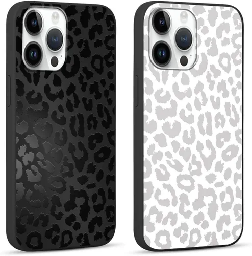 Miniatura 55 de Paquete de 2 Fundas de Teléfono Bonitas con Estampado de Guepardo para Apple iPhone 13 Pro Max de 6.7 Pulgadas, Fundas de Diseño