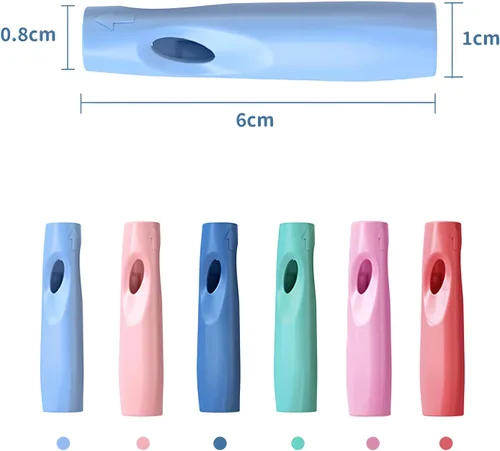 Miniatura 4 de Agarre ergonómico para lápices, extensor y tapa 3 en 1, paquete de 6 compañeros de silicona para lápices de escritura a mano para niños y adultos
