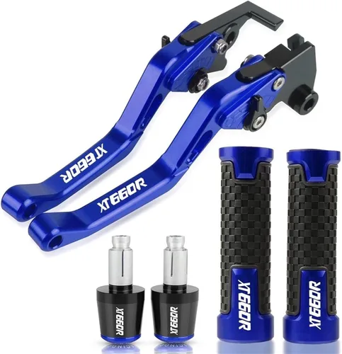Miniatura 22 de Palancas de freno Accesorios de motocicleta CNC Palancas de embrague de freno Manillar Manillar Agarres extremos para Yamaha XT660R XT 660R
