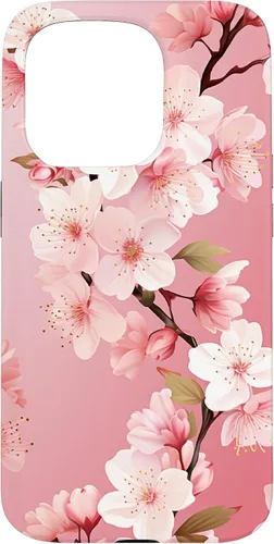 Miniatura 14 de Funda para iPhone 15 Pro Max Japón Pink Flower Sakura Florist Anime Cherry Blossom