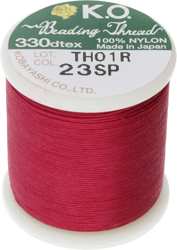 Miniatura 14 de Hilo de nailon para cuentas KO, color blanco, japonés encerado al 100%, 330TEX, resistente a enredos, carrete de 50 m / 55 yardas, para proyectos