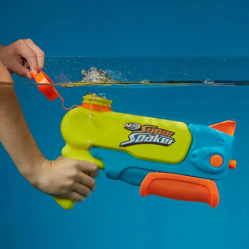 Miniatura 5 de NERF Super Soaker Wave - Pistola de agua con atomizador, remojo de ondas salvajes, boquilla se mueve para crear corriente ondulada, juegos al aire