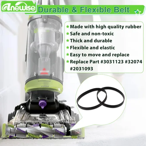 Miniatura 4 de Anewise Filtro y correa de repuesto para Bissell 2258 2492 2252 2254 2489 2486 2260 para aspiradora giratoria Cleanview Powerlifter Rewind