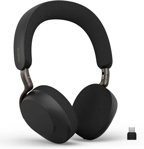 Miniatura 19 de Jabra Evolve3 75 Auriculares inalámbricos Bluetooth con micrófono para el trabajo, USB-A, tecnología de llamada de voz AI, cancelación activa