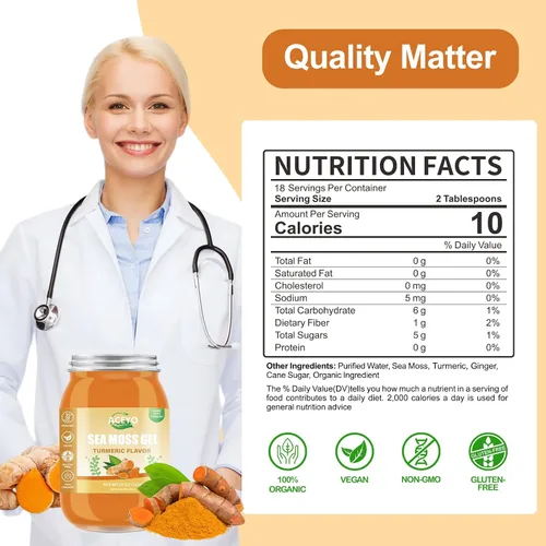 Miniatura 4 de ACEYO (10 OZ) Gel de Musgo Marino 4 en 1, Rico en Minerales y Vitaminas, Refuerzo de Defensa Inmunológica, Sin OMG, Vegano
