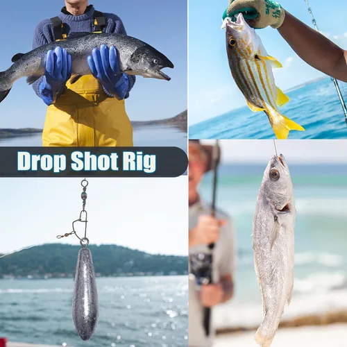 Miniatura 9 de Pesas de pesca Drop Shot Sinkers para pesca de agua dulce en agua salada