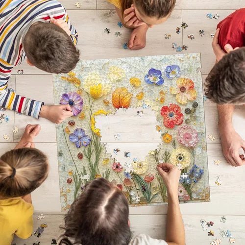 Miniatura 6 de Rompecabezas para adultos de 1000 piezas, rompecabezas de flores coloridas, rompecabezas cuadrado vibrante, juego desafiante para actividades