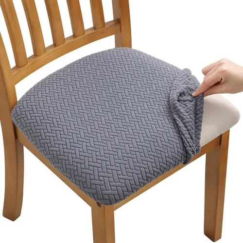 Miniatura 24 de Fuloon Fundas Elásticas para Cojines de Asiento 6 Piezas, Fundas Lavables para Asientos de Sillas, Fundas para Sillas de Comedor para Hotel
