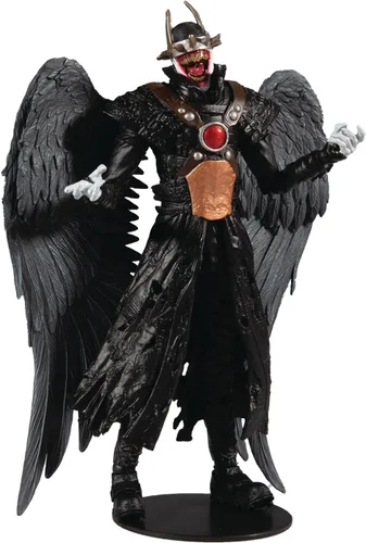 DC Multiverse Batman Who Laughs with Sky Tyrant Wings Figura de acción de 7 pulgadas y piezas de construcción para figura de 'The Merciless'