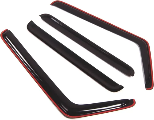 Miniatura 2 de Visor de ventana compatible con Hummer H2 2003-2009, DGWV2-244i, deflector de canal contra la lluvia, color humo oscuro, juego de 4 piezas