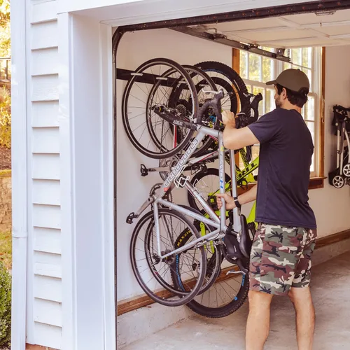 Miniatura 4 de StoreYourBoard Estante de almacenamiento para bicicletas, 4 portabicicletas para garaje, de acero sólido extra resistente, BLAT - Almacenamiento