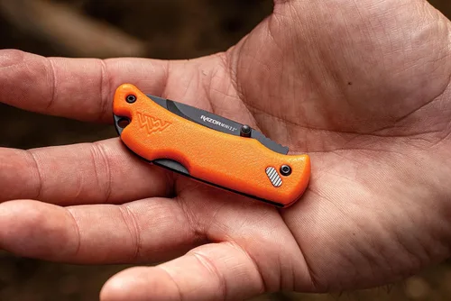 Miniatura 4 de Outdoor Edge Navaja de bolsillo plegable Razor, compacta de 2.2 pulgadas EDC con cuchillas reemplazables RazorSafe, perfecto para llevar a diario