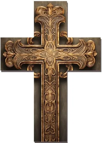 Miniatura 11 de JIBEVEYYI -Cruz de madera, decoración de pared cruzada, cruces decorativas para la pared, cruz religiosa decoración del hogar, cruz de pared
