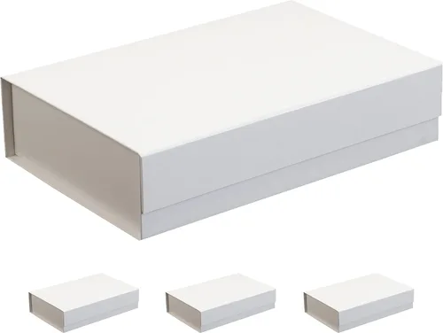 4 cajas de regalo con tapas de 11.4 x 7.5 x 2 pulgadas, mate, plegable, con cierre magnético, para regalos, padrinos de boda y damas de honor,