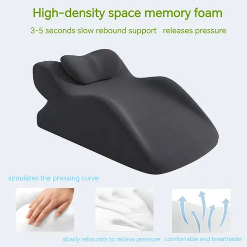 Miniatura 8 de Almohada multifuncional con respaldo ergonómico de cuña con amplias aplicaciones, cojín de espuma viscoelástica para dormir y leer, almohada Gris