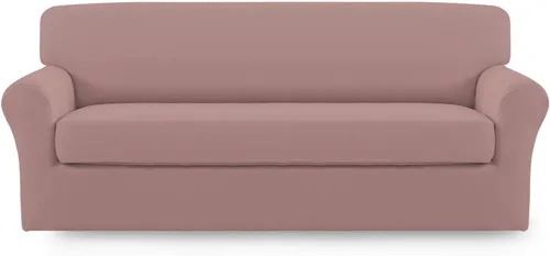 Miniatura 35 de Easy-Going Funda de Sofá Elástica de Microfibra de 2 Piezas – Cubierta de Sofá Suave Ajustada de Spandex, Protector de Muebles Lavable con Parte