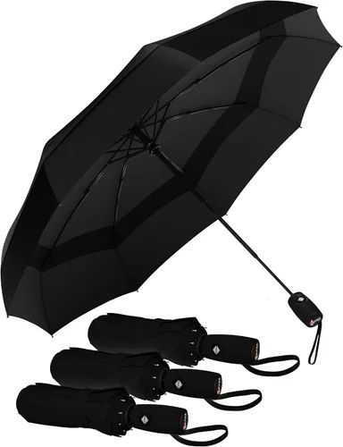 Miniatura 58 de REPEL Windproof Travel Umbrella - Compact & Withstands Winds up to 85MPH , Strongest Premium Auto Folding Umbrella for Rain and Sun - Durable, Light