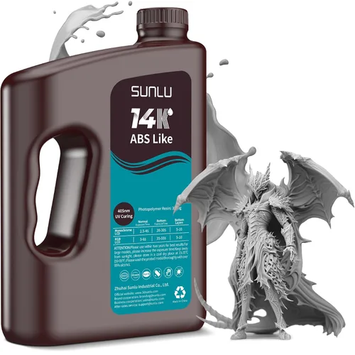Miniatura 21 de SUNLU 1000G de resina tipo ABS para impresora 3D, fotopolímero de curado UV de 405 nm de rápido secado para impresoras 3D LCD/DLP/SLA de 2K 4K 6K