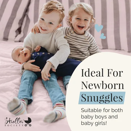 Miniatura 7 de Stroller Society Conjunto de bata y sombrero para bebé recién nacido anudado para bebé niño o niña